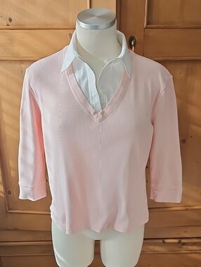 Lauren By Ralph Lauren Pink Sweater Petite Large